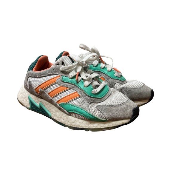 Adidas Tresc Run gray orange green striped mens shoes size 4.5 shw 675001